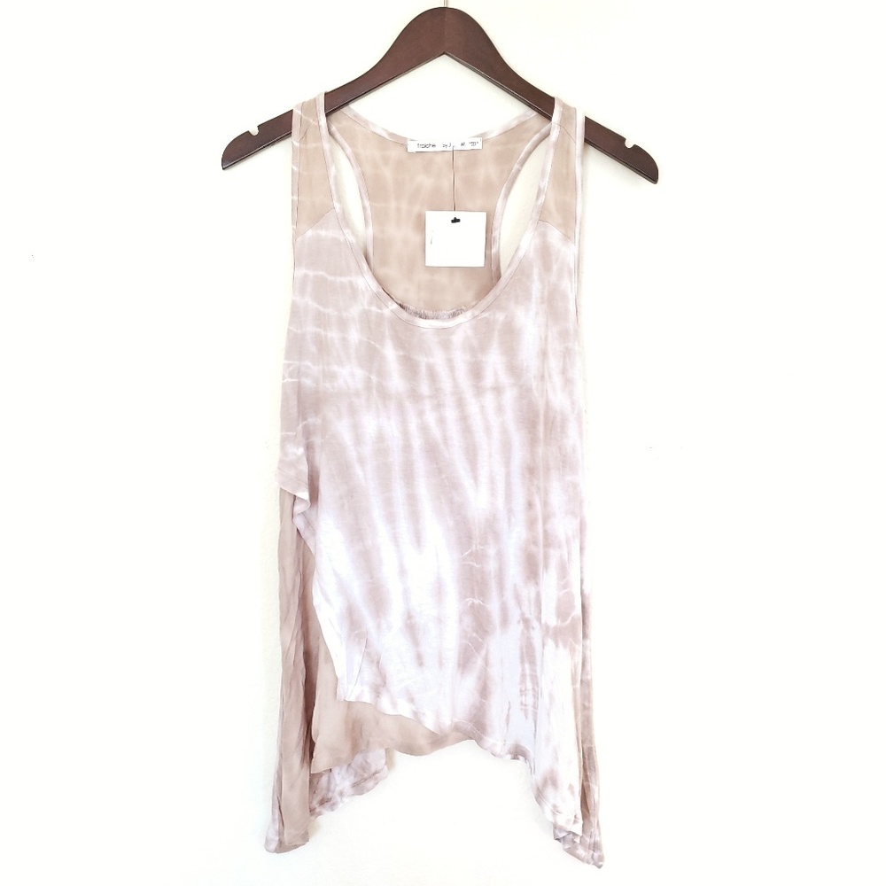 FRAICHE by J racerback sharkbite tie dye tank top - Picture 5 of 5